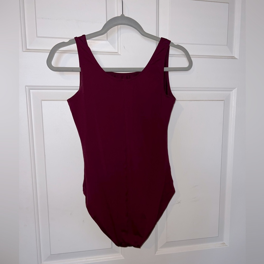 Comfortable Burgundy Bloch leotard/bodysuit